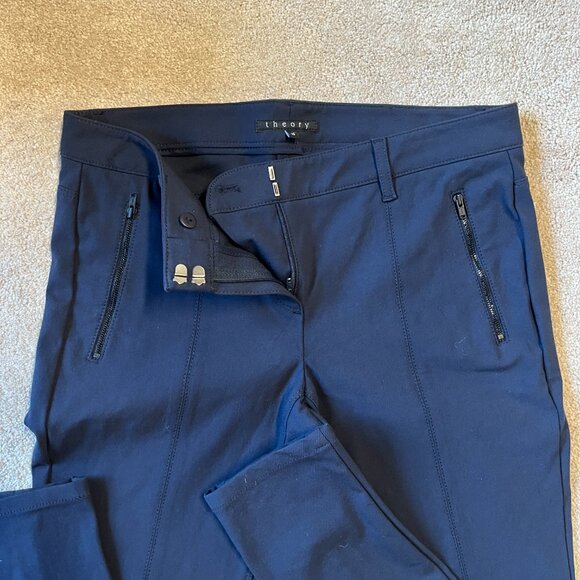 Theory Navy Skinny Pants (Jean-Like Feel) (Size 10 - runs small) (like new) - Picture 5 of 11